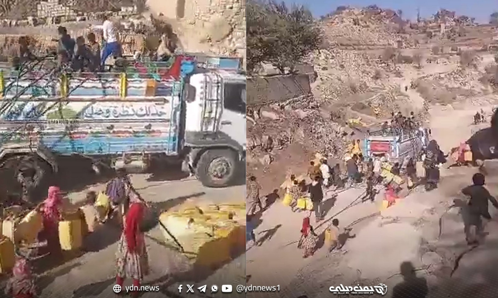 “فيديو” يوثق أزمة مياه خانقة في حجور بعد فرض الحوثيين إتاوات على الآبار