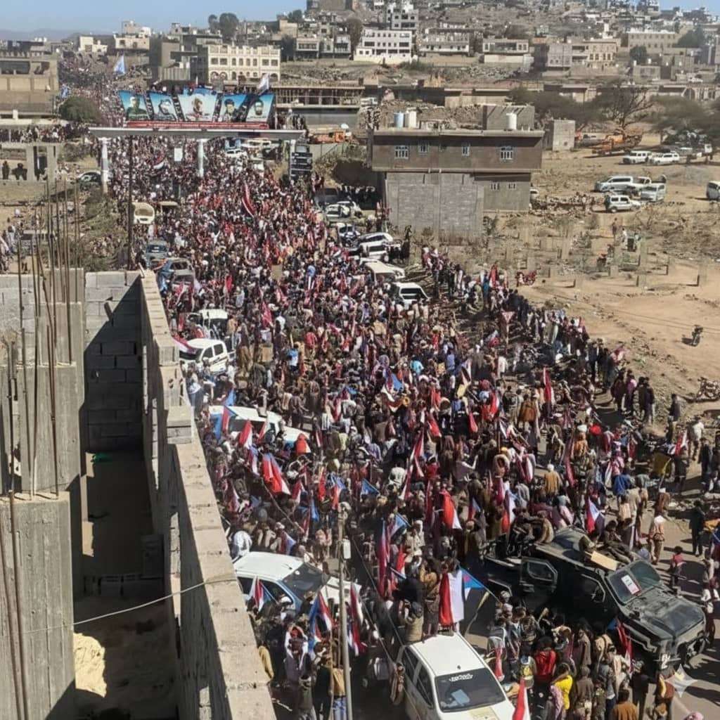 الآلاف من أنصار المجلس الانتقالي يتظاهرون اليوم في الضالع