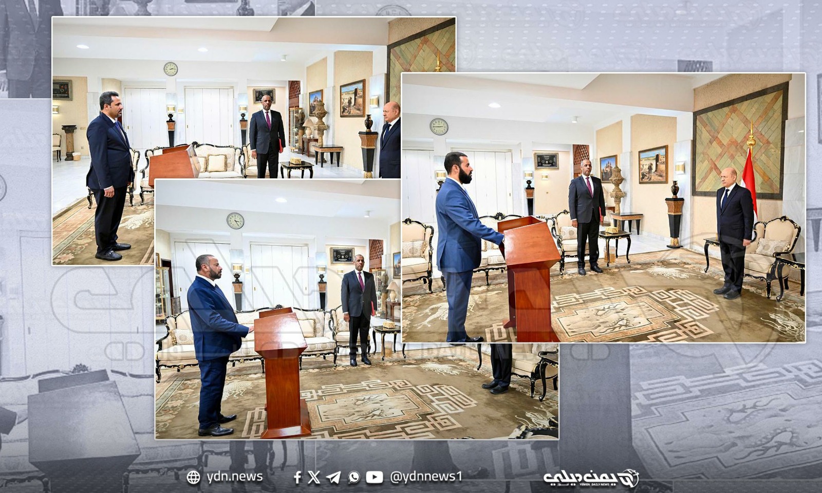 “العليمي” يحث محافظي لحج وأبين والضالع على توحيد القرار الأمني والعسكري